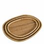 Decorative objects - Set of 3 GALIA natural rattan trays 60x40, 52.5x34.5 and 45.5x28 - BLANC D'IVOIRE