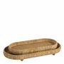 Decorative objects - Set of 2 ELYA natural rattan trays 54x26 and 46x21 - BLANC D'IVOIRE