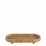 Decorative objects - Set of 2 ELYA natural rattan trays 54x26 and 46x21 - BLANC D'IVOIRE