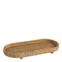 Decorative objects - Set of 2 ELYA natural rattan trays 54x26 and 46x21 - BLANC D'IVOIRE