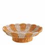 Objets de décoration - Coupe décorative HOKA corde de papier orange et rose dia 30x10 - BLANC D'IVOIRE