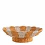 Objets de décoration - Coupe décorative HOKA corde de papier orange et rose dia 30x10 - BLANC D'IVOIRE