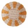 Objets de décoration - Coupe décorative HOKA corde de papier orange et rose dia 30x10 - BLANC D'IVOIRE