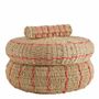 Decorative objects - Set of 2 HOKA boxes of natural coral and green paper rope dia 33x21 and 24x17 - BLANC D'IVOIRE