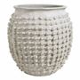 Baskets - CLEIA light gray cement planter - Large model - dia 51.5x51.5x51.5 - BLANC D'IVOIRE