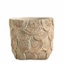 Baskets - OSA cream cement plant pot - Small model - 21x20.5x18.5 - BLANC D'IVOIRE
