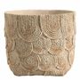 Corbeilles - Cache-pot OSA ciment crème - Grand modèle - 31,5x31,5x26,5 - BLANC D'IVOIRE