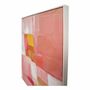 Paintings - AWAKENING PASTEL painting white and pink oil painting 90x90 - BLANC D'IVOIRE