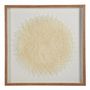 Tableaux - Décoration murale FLEUR feuilles écrues 80x80 - BLANC D'IVOIRE