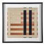 Tableaux - Décoration murale QUADRA corde de coton beige marron et noir 60x60 - BLANC D'IVOIRE