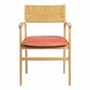 Chairs - PALOMA chair raspberry ash velvet blond wood finish 60.5x54x87 - BLANC D'IVOIRE
