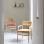 Chairs - PALOMA chair raspberry ash velvet blond wood finish 60.5x54x87 - BLANC D'IVOIRE