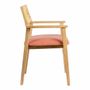 Chairs - PALOMA chair raspberry ash velvet blond wood finish 60.5x54x87 - BLANC D'IVOIRE