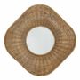 Miroirs - Miroir ISIS rotin naturel et métal 100x5x100 - BLANC D'IVOIRE