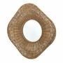Miroirs - Miroir ISIS rotin naturel et métal 100x5x100 - BLANC D'IVOIRE