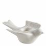 Bougies - Bougeoir Mésange en biscuit de céramique blanche - MATHILDE M.