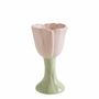 Decorative objects - Tulip egg cup on light pink sandstone dia 6 x 10.8 cm - MATHILDE M.
