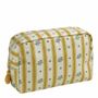 Clutches - Large rectangular Orange Blossom fabric toiletry bag - MATHILDE M.