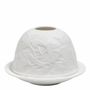 Candlesticks and candle holders - Lithophane Foliage in white ceramic - MATHILDE M.