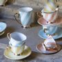 Tasses et mugs - Tasse à café et sous-tasse Madame de Récamier rayures pastel - 3 assorties - MATHILDE M.