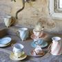 Mugs - Madame de Récamier pastel striped tea cup and saucer - 3 assorted - MATHILDE M.