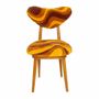 Chaises - Chaise Heart en laine jaune et bois de hêtre par Vintola Studio - TULESTE FACTORY