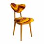 Chaises - Chaise Heart en laine jaune et bois de hêtre par Vintola Studio - TULESTE FACTORY