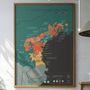 Decorative objects - Wine scratch-map - Languedoc - 1020 DÉGUSTATIONS