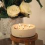 Décorations florales - Bougie grès - Frangipanier et Jasmin (300G) - MAISON SÉJOUR