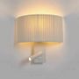 Wall lamps - CORBA wall lamp with reader white - LUXCAMBRA
