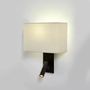 Appliques - CORBA U applique murale avec lecteur noir - LUXCAMBRA