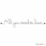 Other wall decoration - Wire Wall Decor ” All You Need Is Love ” - BIJOUX DE MUR