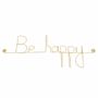 Other wall decoration - Little Word Gold Brass Wire Wall Decor ” Be happy" - BIJOUX DE MUR