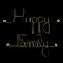 Other wall decoration - Golden Brass Wire Wall Decor for the wall ” Happy Family " - BIJOUX DE MUR