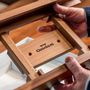 Bookshelves - Wall-Mounted Adjustable Display Frame, Walnut Wood - GUARDAMI