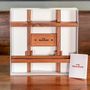Bookshelves - Wall-Mounted Adjustable Display Frame, Walnut Wood - GUARDAMI