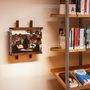 Bookshelves - Wall-Mounted Adjustable Display Frame, Walnut Wood - GUARDAMI