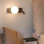 Appliques - GLOS applique murale slim horizontal avec lecteur en noir - LUXCAMBRA