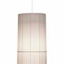 Hanging lights - INDIANA hanging lamp XL grey organza shade - LUXCAMBRA