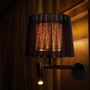 Wall lamps - INDIANA wall lamp with reader, black organza shade - LUXCAMBRA