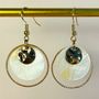 Jewelry - Surabaya earrings - stainless steel and mother-of-pearl - LILIBELLULE