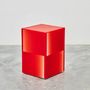 Stools - Two Way Shift Box in Red Epoxy Resin by Facture - TULESTE FACTORY