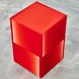 Stools - Two Way Shift Box in Red Epoxy Resin by Facture - TULESTE FACTORY