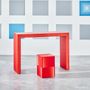 Stools - Two Way Shift Box in Red Epoxy Resin by Facture - TULESTE FACTORY