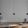 Hanging lights - ABSIDIOLA conica hanging lamp with ceramic shade - LUXCAMBRA