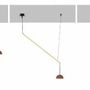 Hanging lights - ABSIDIOLA conica moving hanging lamp with ceramic shade - LUXCAMBRA