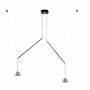 Hanging lights - ABSIDIOLA moving hanging lamp with 2 ceramic shades - LUXCAMBRA