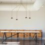 Hanging lights - ABSIDIOLA mini moving hanging lamp with 4 alabaster/ceramic shades - LUXCAMBRA