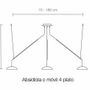 Hanging lights - ABSIDIOLA conica moving hanging lamp with 4 ceramic shades - LUXCAMBRA