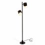 Floor lamps - KAN floor lamp in black with 2 shades - LUXCAMBRA
